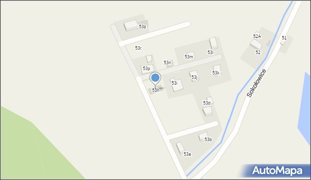 Sokołowice, Sokołowice, 53h, mapa Sokołowice