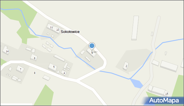 Sokołowice, Sokołowice, 9, mapa Sokołowice