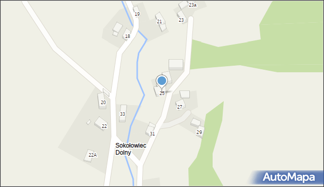 Sokołowiec, Sokołowiec, 25, mapa Sokołowiec