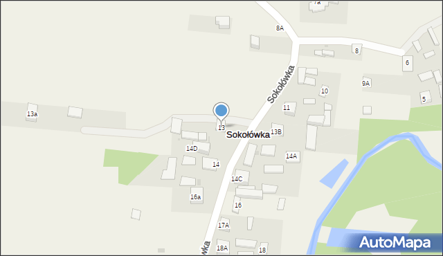 Sokołówka, Sokołówka, 13, mapa Sokołówka