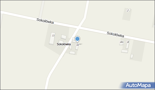 Sokołówka, Sokołówka, 14, mapa Sokołówka