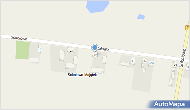 Sokołowo, Sokołowo, 39, mapa Sokołowo