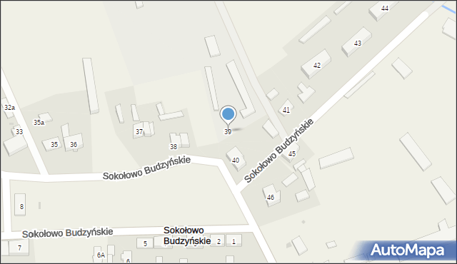 Sokołowo Budzyńskie, Sokołowo Budzyńskie, 39, mapa Sokołowo Budzyńskie