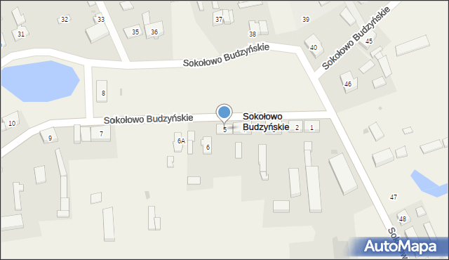 Sokołowo Budzyńskie, Sokołowo Budzyńskie, 5, mapa Sokołowo Budzyńskie