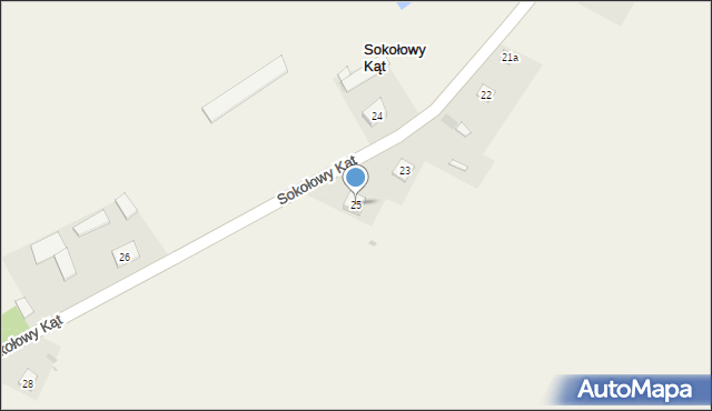 Sokołowy Kąt, Sokołowy Kąt, 25, mapa Sokołowy Kąt