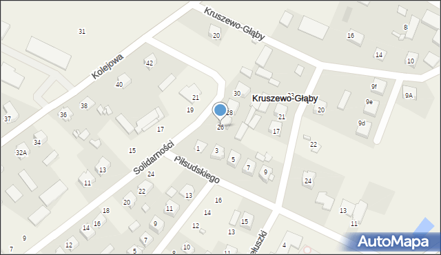 Sokoły, Solidarności, 26, mapa Sokoły