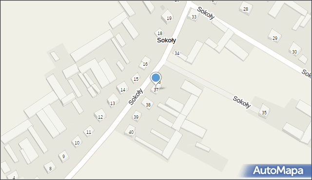 Sokoły, Sokoły, 37, mapa Sokoły