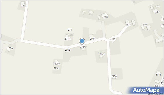 Sól-Kiczora, Sól-Kiczora, 295D, mapa Sól-Kiczora