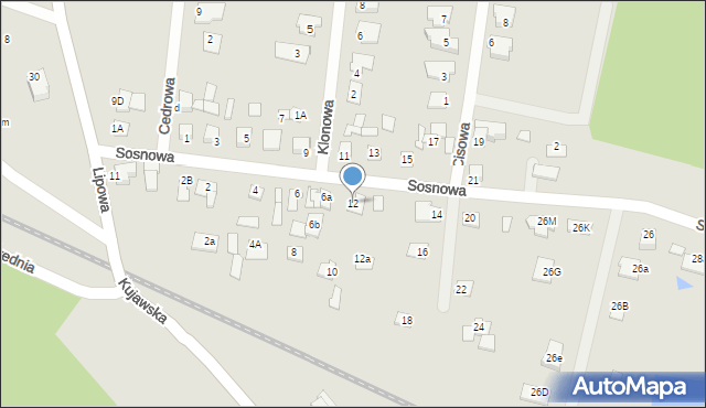 Solec Kujawski, Sosnowa, 12, mapa Solec Kujawski