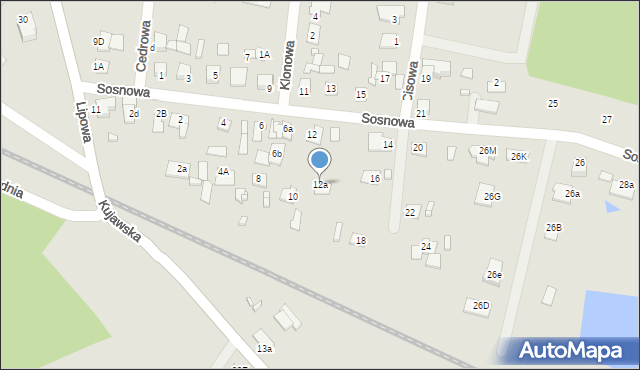 Solec Kujawski, Sosnowa, 12a, mapa Solec Kujawski