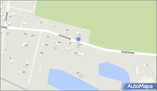 Solec Kujawski, Sosnowa, 30, mapa Solec Kujawski