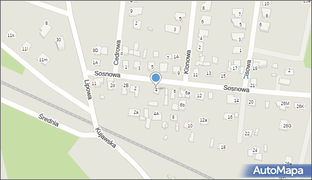 Solec Kujawski, Sosnowa, 4, mapa Solec Kujawski
