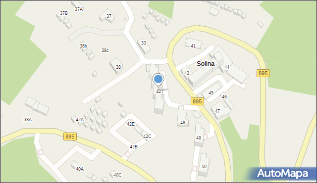 Solina, Solina, 42, mapa Solina