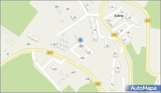 Solina, Solina, 42E, mapa Solina