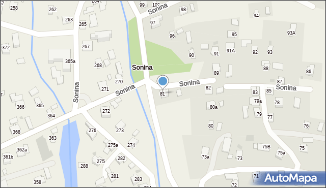 Sonina, Sonina, 81, mapa Sonina