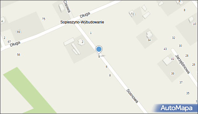 Sopieszyno, Sosnowa, 4, mapa Sopieszyno