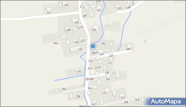 Sopotnia Wielka, Sopotnia Wielka, 115, mapa Sopotnia Wielka