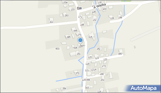 Sopotnia Wielka, Sopotnia Wielka, 125, mapa Sopotnia Wielka