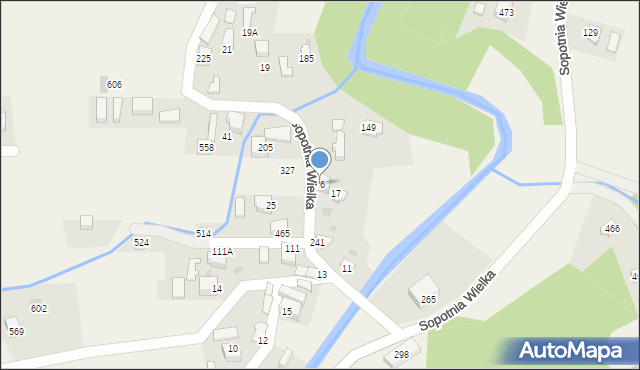 Sopotnia Wielka, Sopotnia Wielka, 16, mapa Sopotnia Wielka