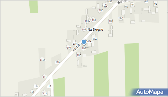 Sorbin, Sorbin, 106, mapa Sorbin