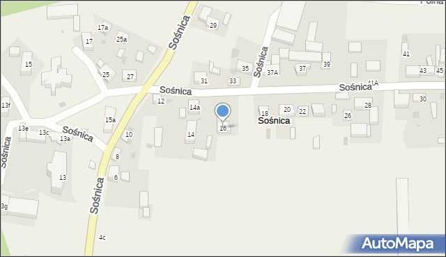 Sośnica, Sośnica, 16, mapa Sośnica