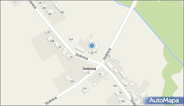 Sośnica, Sośnica, 31, mapa Sośnica