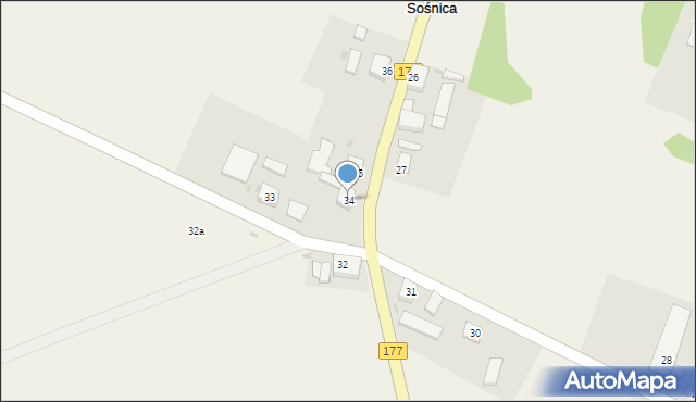 Sośnica, Sośnica, 34, mapa Sośnica