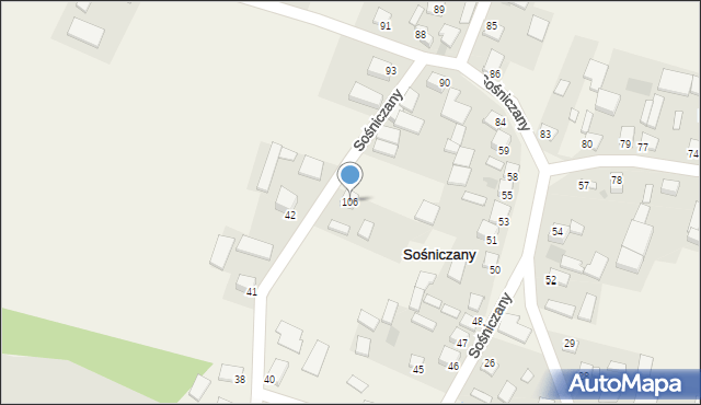 Sośniczany, Sośniczany, 106, mapa Sośniczany