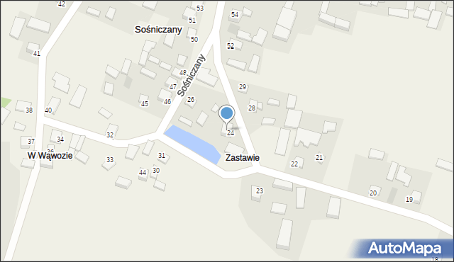 Sośniczany, Sośniczany, 25, mapa Sośniczany