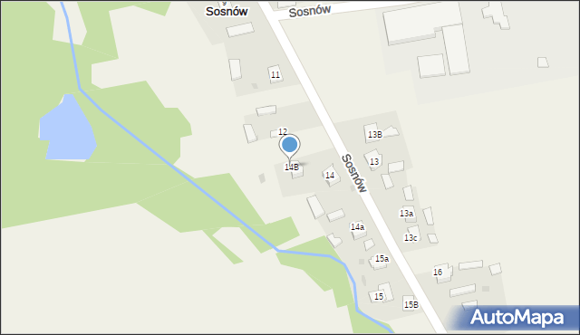 Sosnów, Sosnów, 14B, mapa Sosnów