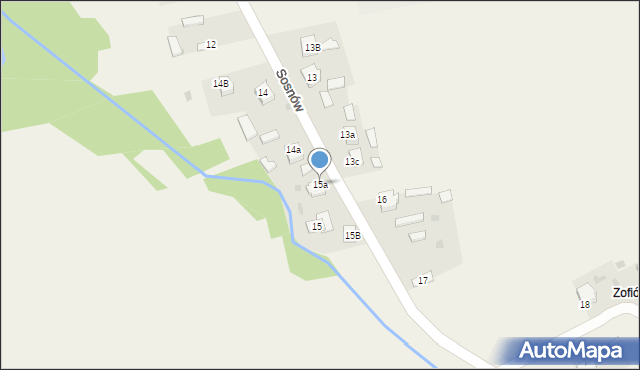 Sosnów, Sosnów, 15a, mapa Sosnów