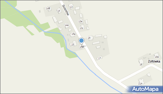 Sosnów, Sosnów, 15B, mapa Sosnów