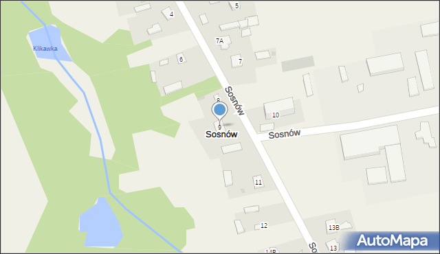 Sosnów, Sosnów, 9, mapa Sosnów