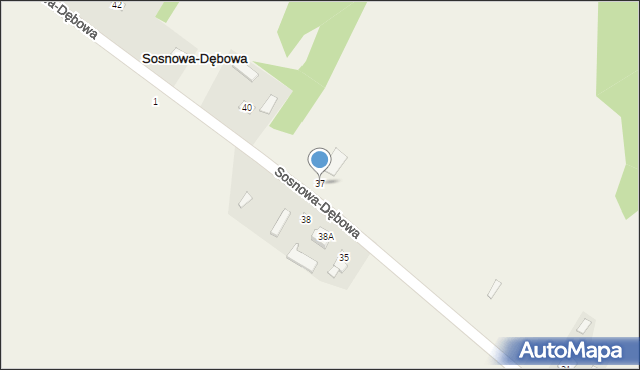 Sosnowa-Dębowa, Sosnowa-Dębowa, 37, mapa Sosnowa-Dębowa