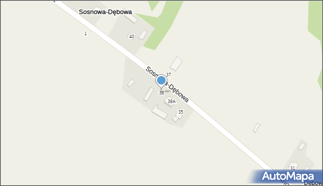 Sosnowa-Dębowa, Sosnowa-Dębowa, 38, mapa Sosnowa-Dębowa