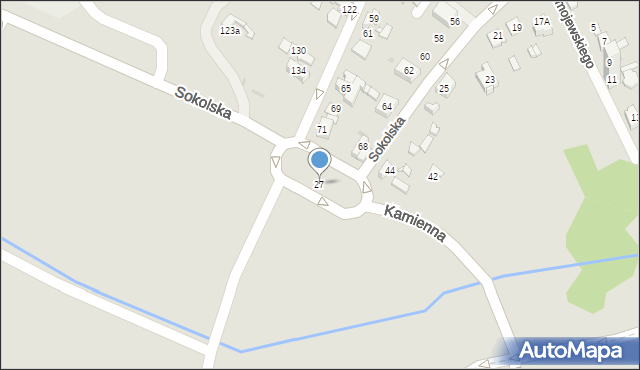 Sosnowiec, Sokolska, 27, mapa Sosnowca