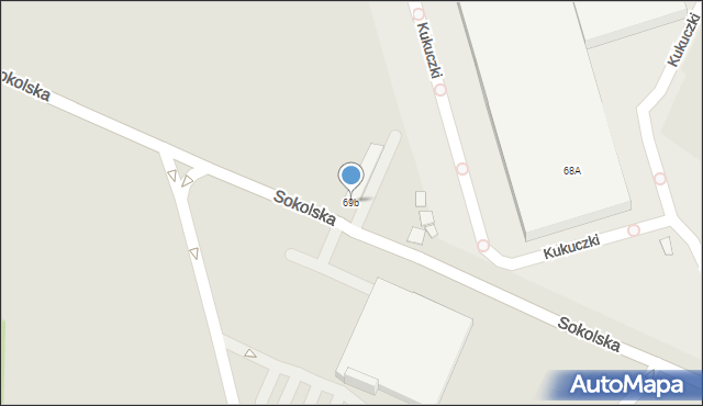 Sosnowiec, Sokolska, 69b, mapa Sosnowca