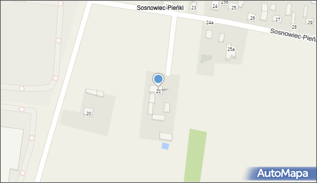 Sosnowiec, Sosnowiec-Pieńki, 21, mapa Sosnowca