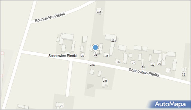 Sosnowiec, Sosnowiec-Pieńki, 24, mapa Sosnowca