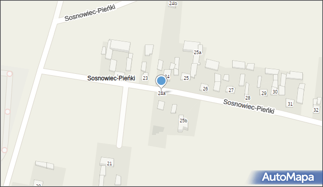 Sosnowiec, Sosnowiec-Pieńki, 24a, mapa Sosnowca