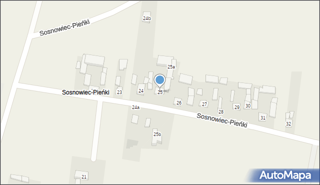 Sosnowiec, Sosnowiec-Pieńki, 25, mapa Sosnowca