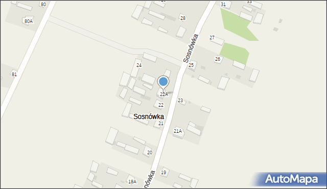 Sosnówka, Sosnówka, 22A, mapa Sosnówka