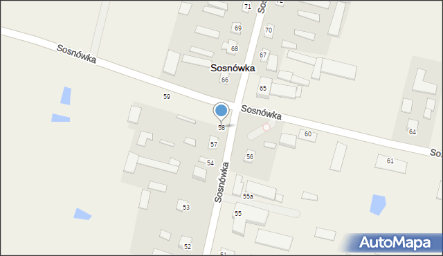 Sosnówka, Sosnówka, 58, mapa Sosnówka