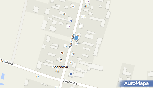 Sosnówka, Sosnówka, 72, mapa Sosnówka