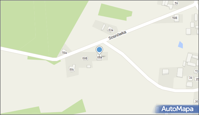 Sosnówka, Sosnówka, 69a, mapa Sosnówka