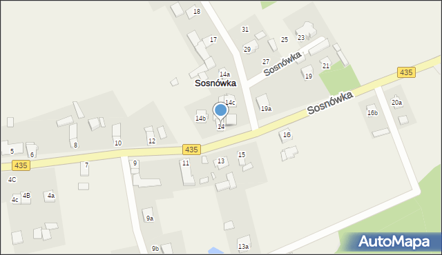 Sosnówka, Sosnówka, 14, mapa Sosnówka