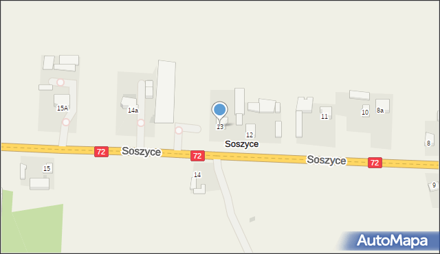 Soszyce, Soszyce, 13, mapa Soszyce