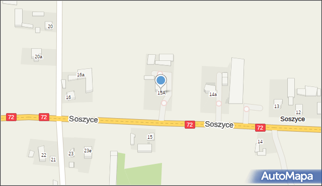 Soszyce, Soszyce, 15A, mapa Soszyce