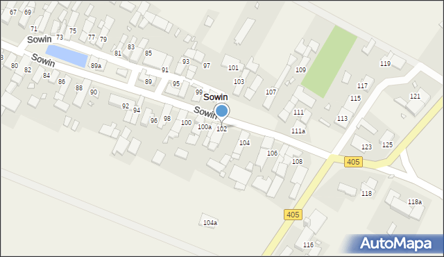 Sowin, Sowin, 102, mapa Sowin