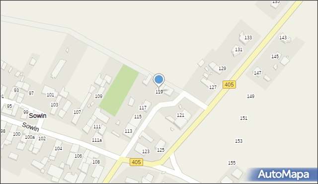 Sowin, Sowin, 119, mapa Sowin